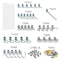 Triton Products 36pc Locking Hook Assortment W/ 24"W x 42"H x 1/4"D High Density Fiberboard Round Hole Pegboard, Whte PEG36-WHT - alternate 2